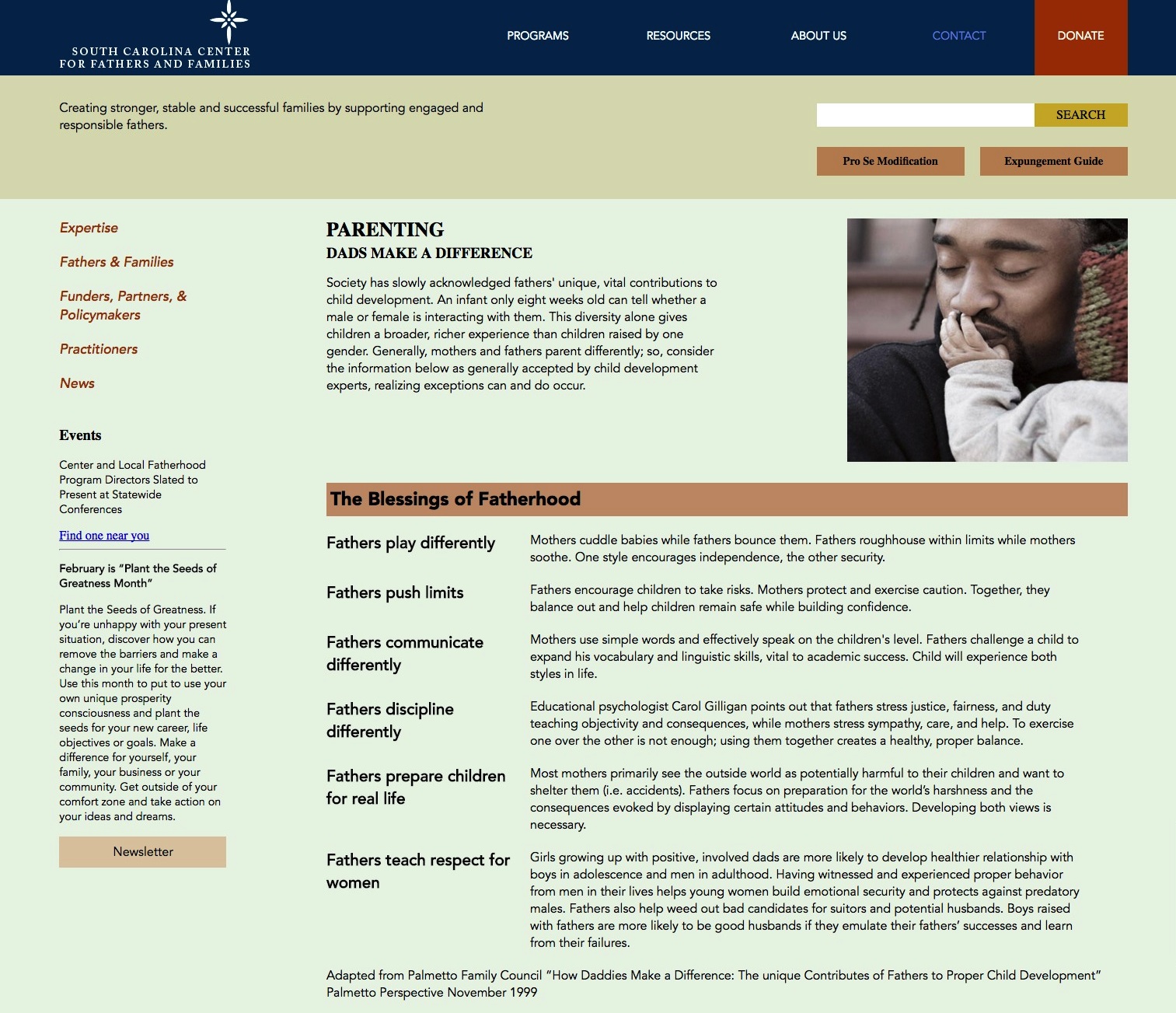 Center for Fathers and Families screenshot