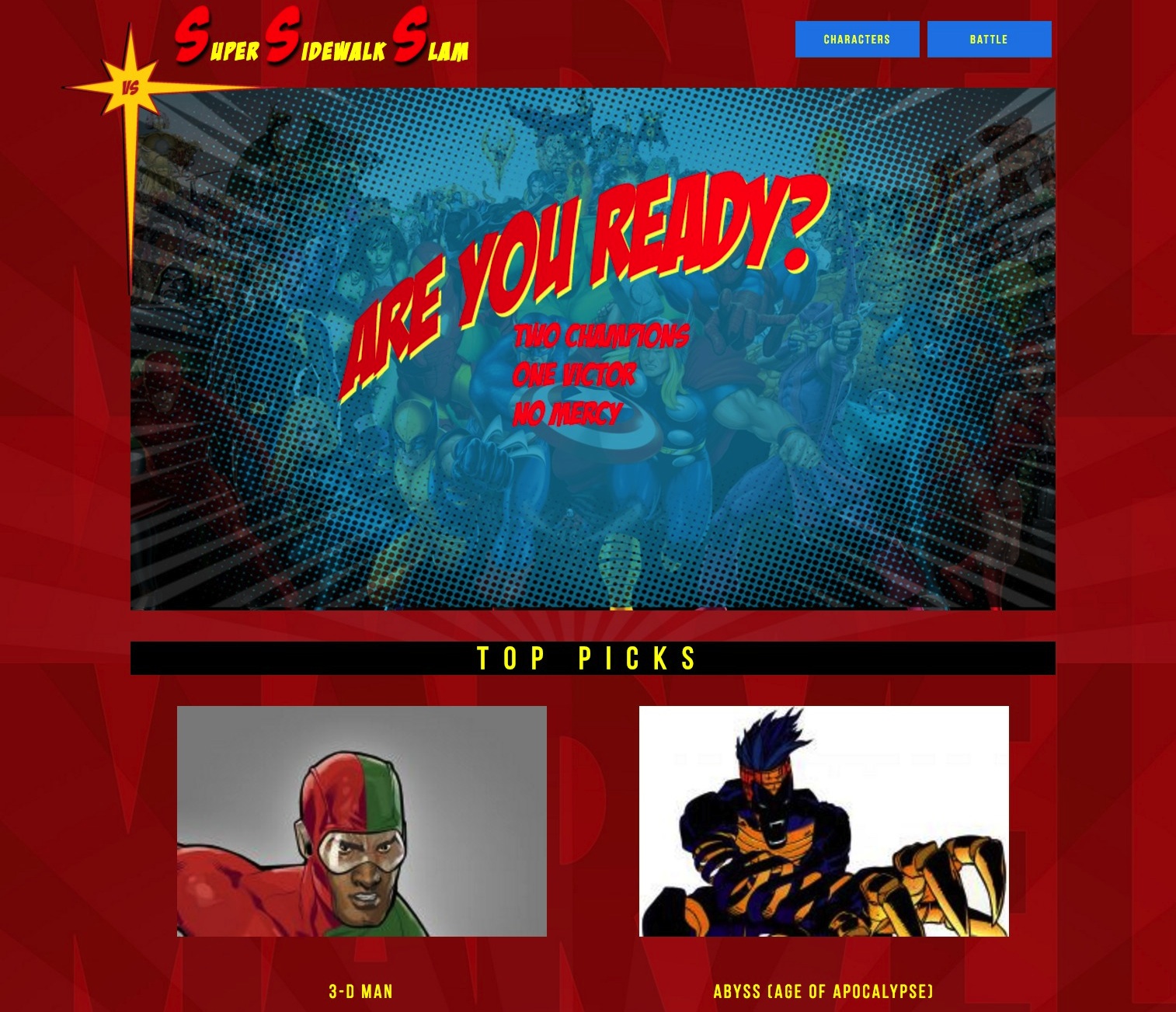 Marvel Battle App screenshot